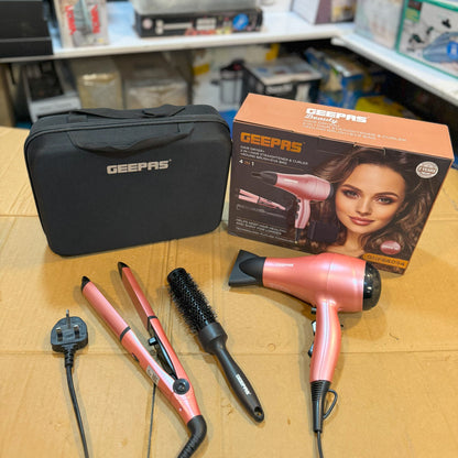 Geepas 4-in-1 Hair Styler (GHF86054) 2-Year Full Warranty