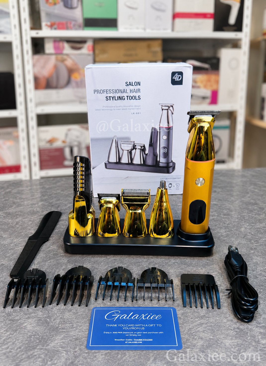 5-in-1 Professional Grooming Kit & Shaver 4D LK-881 – Galaxiee
