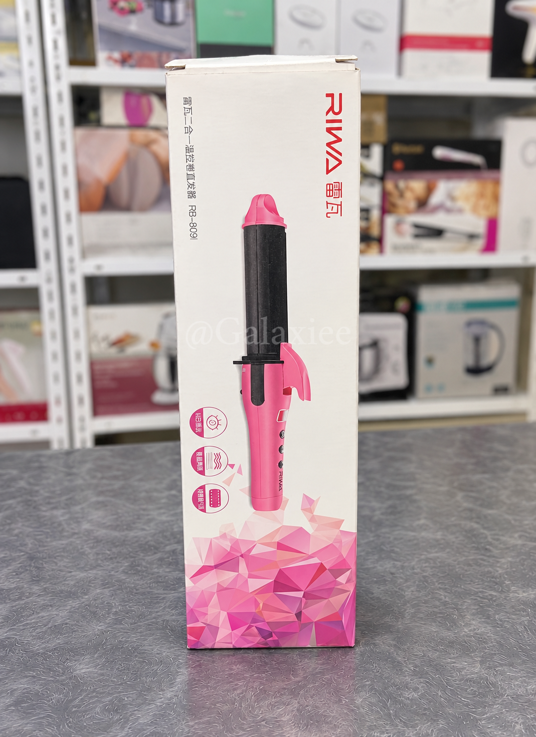 RIWA Pink 2-in-1 Hair Straightener & Curler with Digital Display – Galaxiee