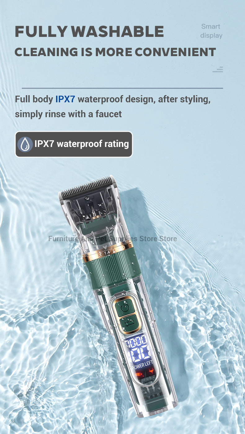 Cat & Dog Hair Clipper – Professional Pet Grooming Trimmer with Digital Display | Rechargeable Pet Clipper in Pakistan