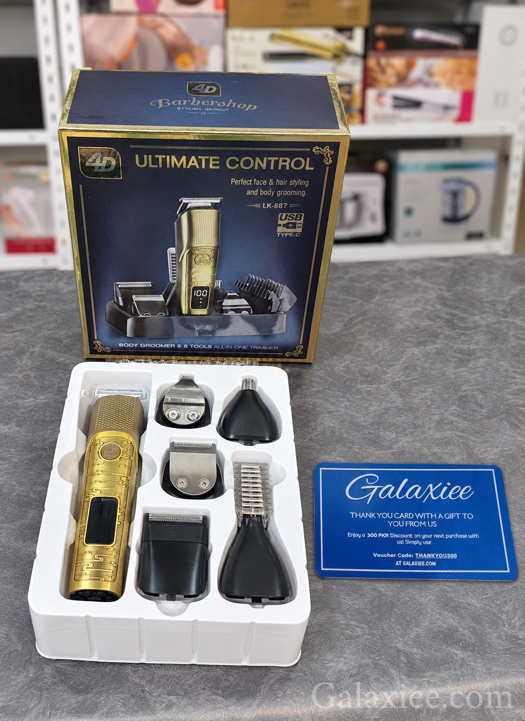 6-in-1 Professional Grooming Kit & Shaver 4D Ultimate Control UK-887 – Galaxiee