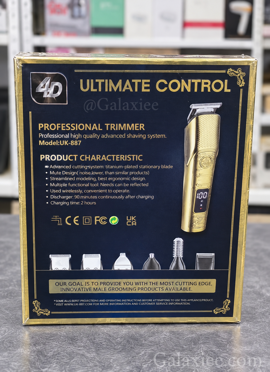 6-in-1 Professional Grooming Kit & Shaver 4D Ultimate Control UK-887 – Galaxiee