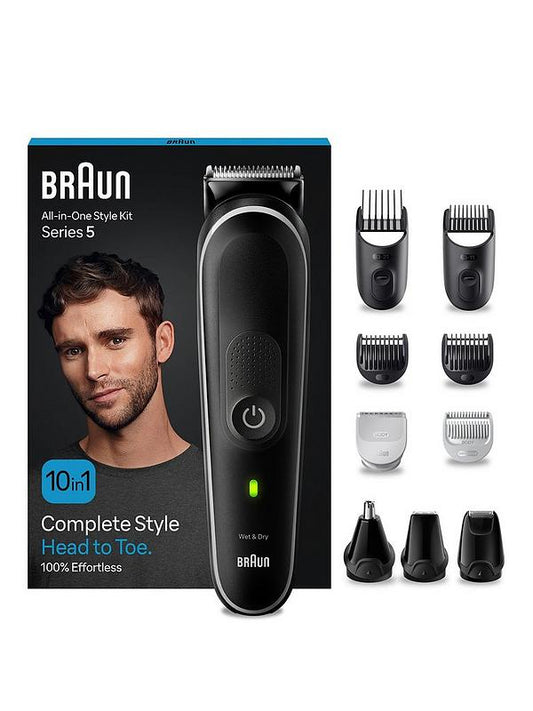 All-In-One Style Kit Series 5 MGK5440, 10-in-1 Kit For Beard, Hair, Manscaping & More