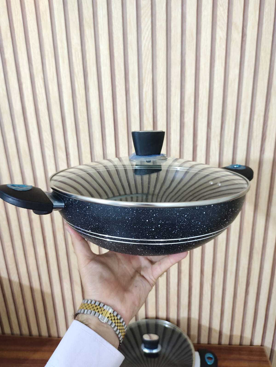 Arshia 18-Piece Bistro Marble Coated Cookware Set