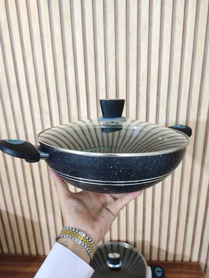 Arshia 18-Piece Bistro Marble Coated Cookware Set