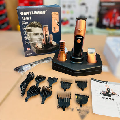 Professional Gentleman 10 in 1 Grooming Kit All in One Trimmer Set