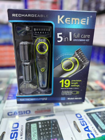Kemei 5 in 1 Full Care Grooming Kit Model KM-696