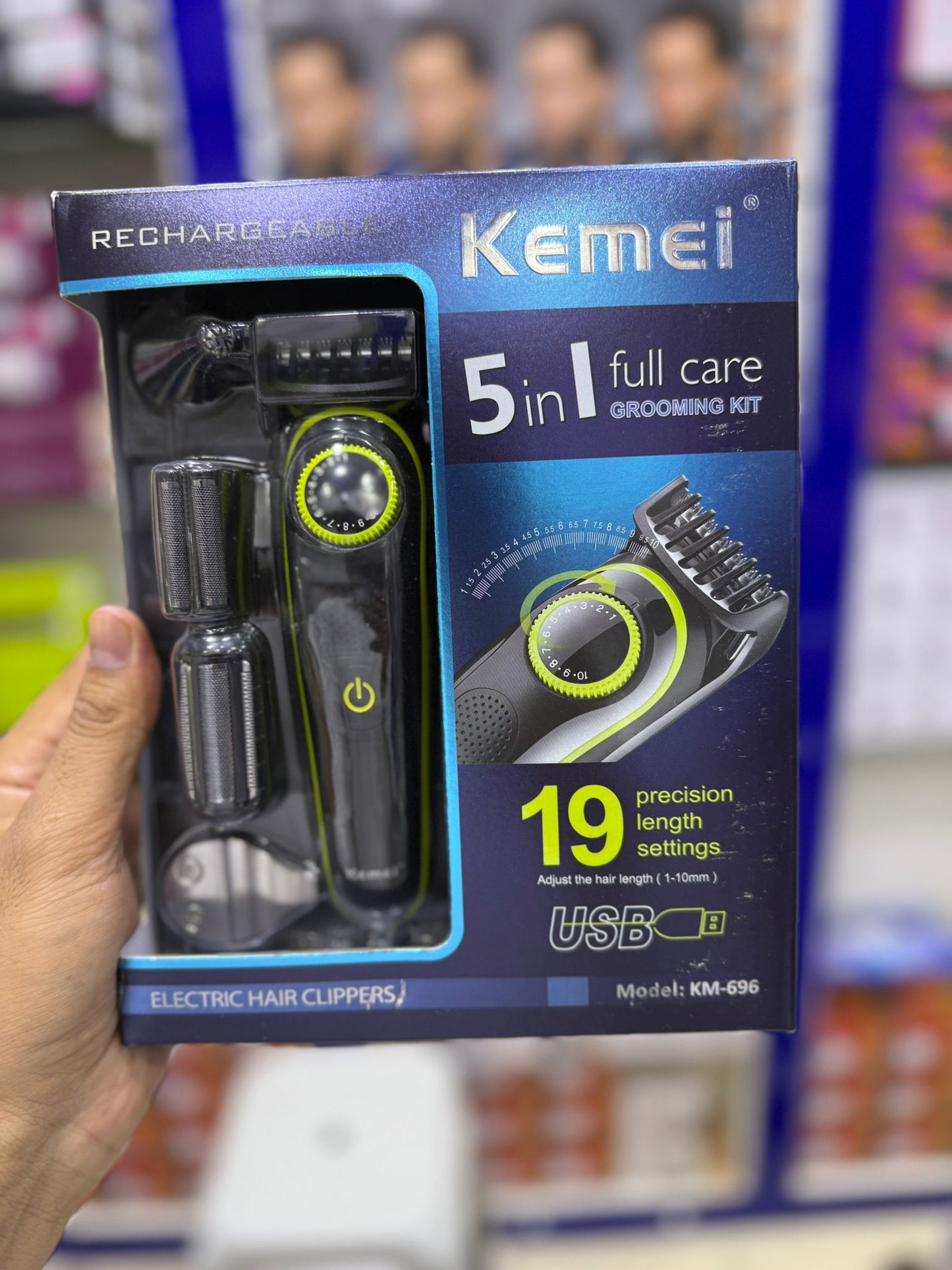 Kemei 5 in 1 Full Care Grooming Kit Model KM-696