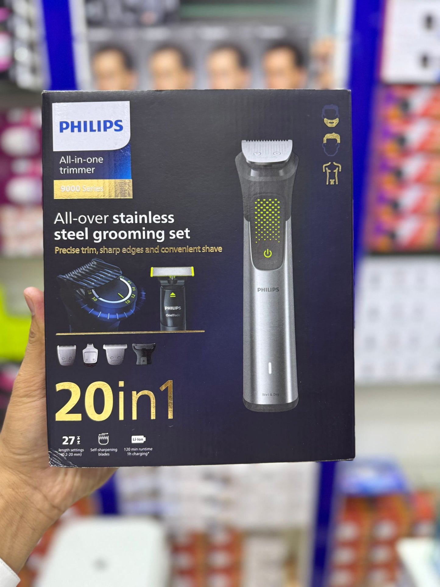 Philips Series 9000  20-in-1 Ultimate Multi Grooming Trimmer for Face, Head, and Body