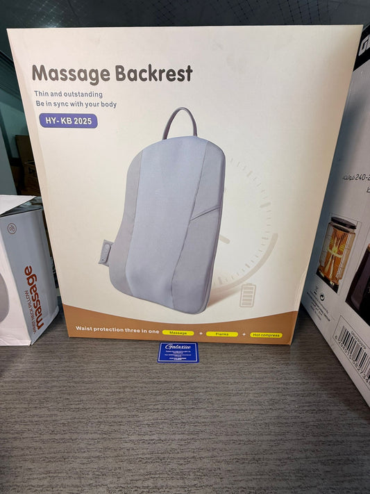 Rechargeable Massage Backrest – 2000mAh Battery | Forward & Reverse Massage + Heat Compress