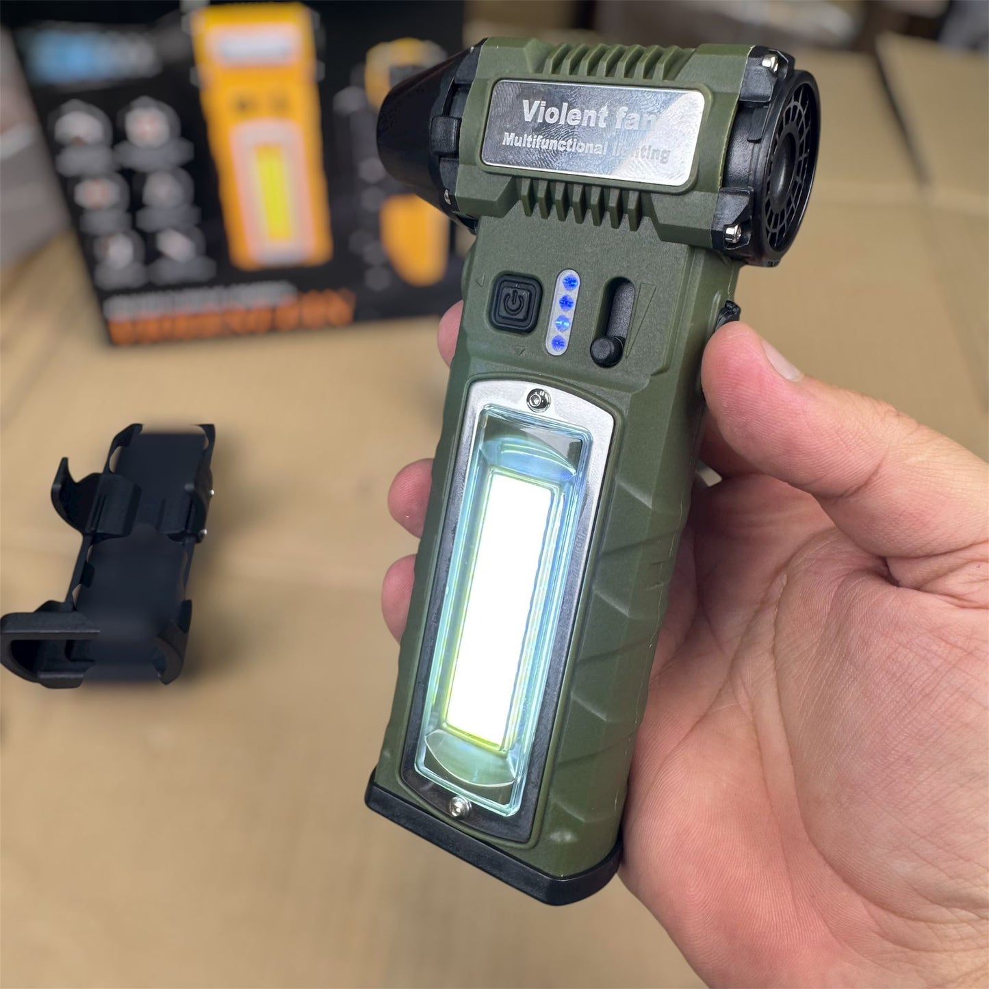 7-in-1 Turbo Jet Blower with Flashlight & Cutter