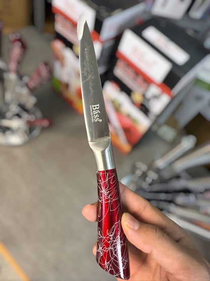 Bass 8-Piece Stainless Steel Knife Set with Stand | Kitchen Essentials