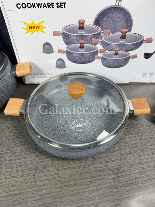 German Lot Bakhshie 13-Piece Granite Cookware Set | Heavy-Duty Non-Stick | Premium LOT Import