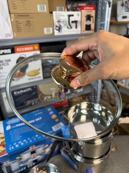 German Lot Peterhof 8-Piece Stainless Steel Cookware Set | Premium PH-Series