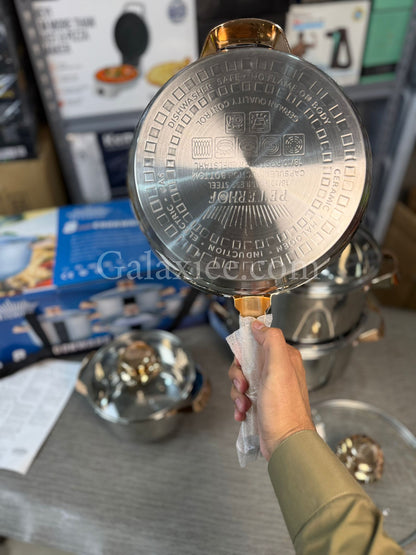 German Lot Peterhof 8-Piece Stainless Steel Cookware Set | Premium PH-Series