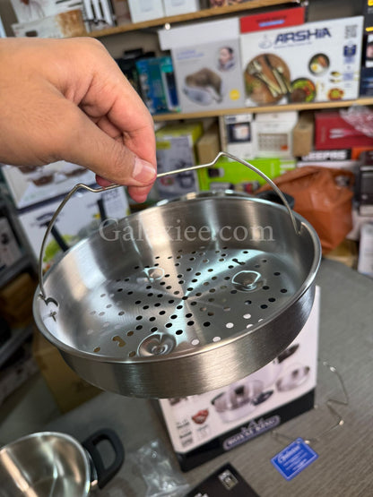 German Lot Royal King 2-in-1 Pressure Cooker 4 L + 6 L | 22 cm Stainless Steel