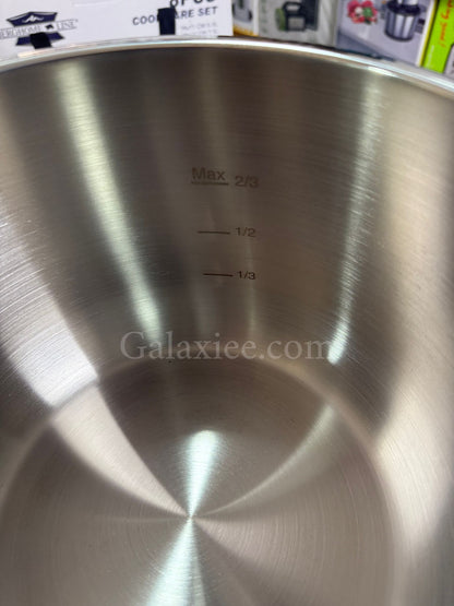 German Lot Royal King 2-in-1 Pressure Cooker 4 L + 6 L | 22 cm Stainless Steel