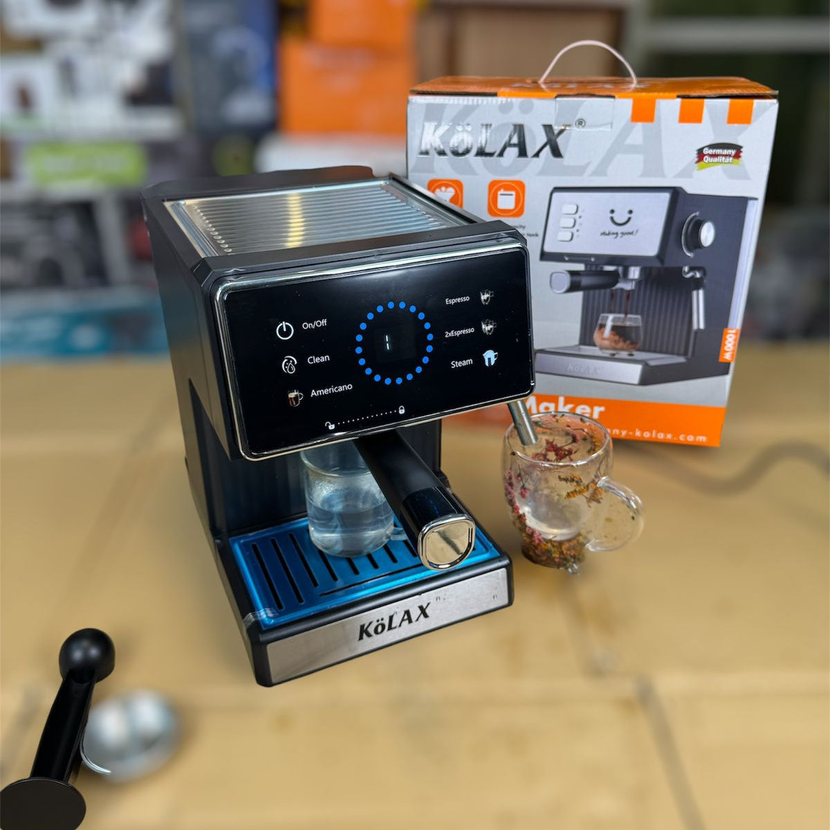 Kolax Germany 6-in-1 Coffee Espresso Machine – Model 94909 | 20-Bar Pressure & 1.8L Tank