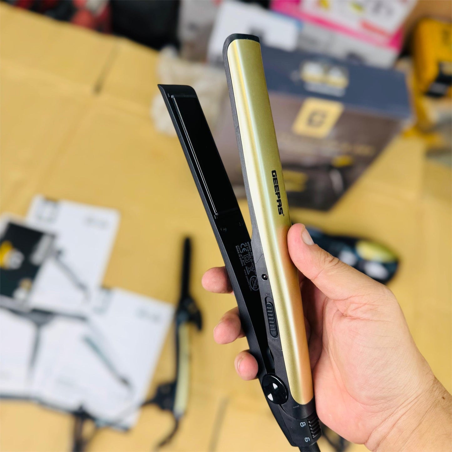 3-in-1 Hair Dryer, Curler & Straightener Combo – Complete Styling Kit for Fast Drying, Straightening & Curling