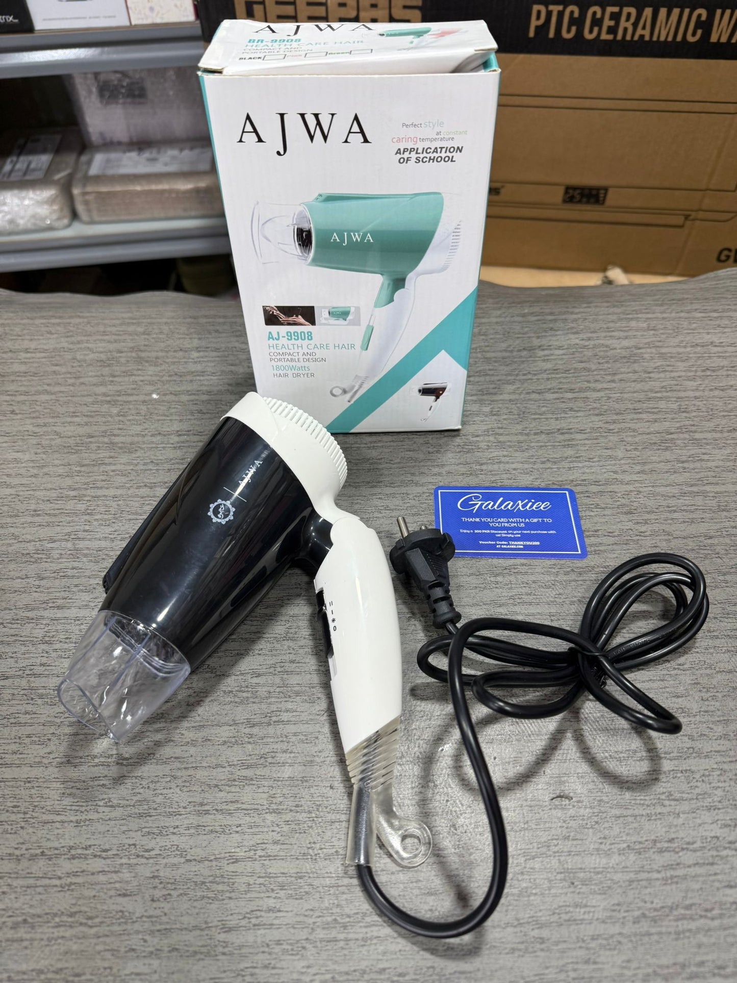 AJWA AJ-9908 1800W Portable Hair Dryer