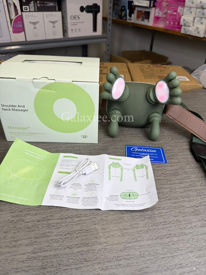 Shoulder & Neck Massager with Heat – Rechargeable Stress and Deep Tissue Pain Relief