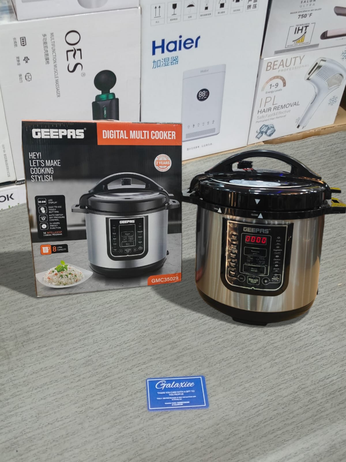 Geepas Digital Multi Cooker GMC35029 – 8L Capacity, 14 Cooking Programs & LED Display