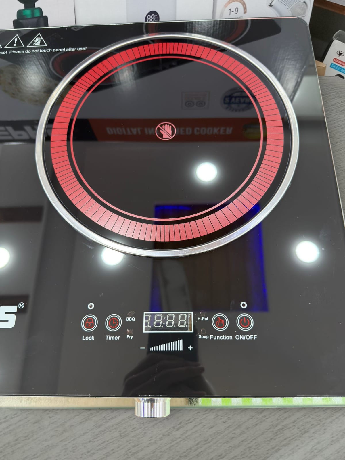 Geepas Double Digital Infrared Hot Plate GIC6133P – Touch Control, Safety Lock & 11 Power Levels