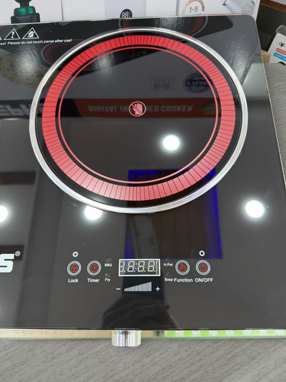 Geepas Double Digital Infrared Hot Plate GIC6133P – Touch Control, Safety Lock & 11 Power Levels