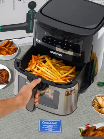 Geepas 9.2L Double Heating Digital Air Fryer 2150W | LED Display | GAF37544