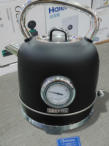 1.8L Stainless Steel Cordless Electric Kettle 3000W | Thermometer | Auto Shut-Off | GK38074UK-CR