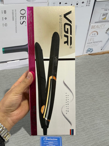 VGR V-512 Professional Hair Straightener - Ultra Fast 40s PTC Heating with Titanium Plates & Constant Heat Technology