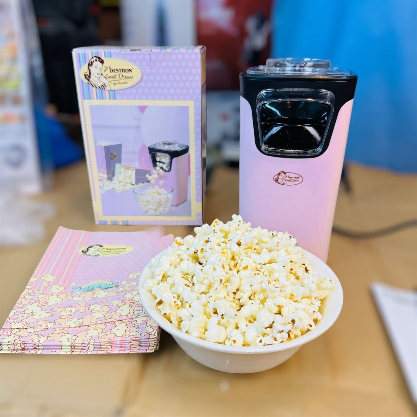 Bestron Netherlands Popcorn Maker – Hot Air Popcorn Machine