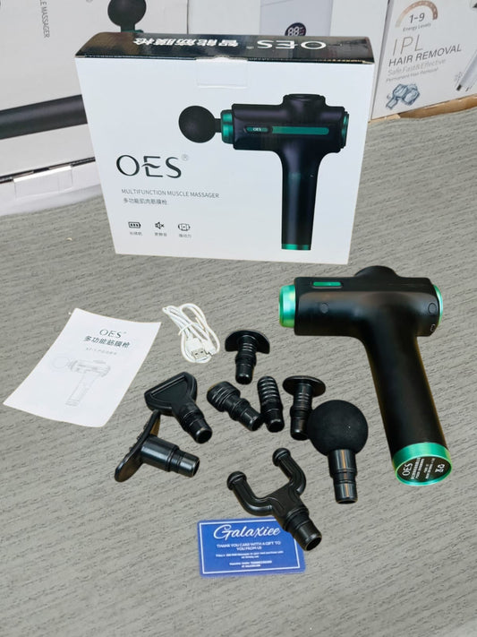 Korean Lot OES 8-in-1 Multifunction Muscle Massager – 99 Speed Levels Deep Tissue Body Massage Gun