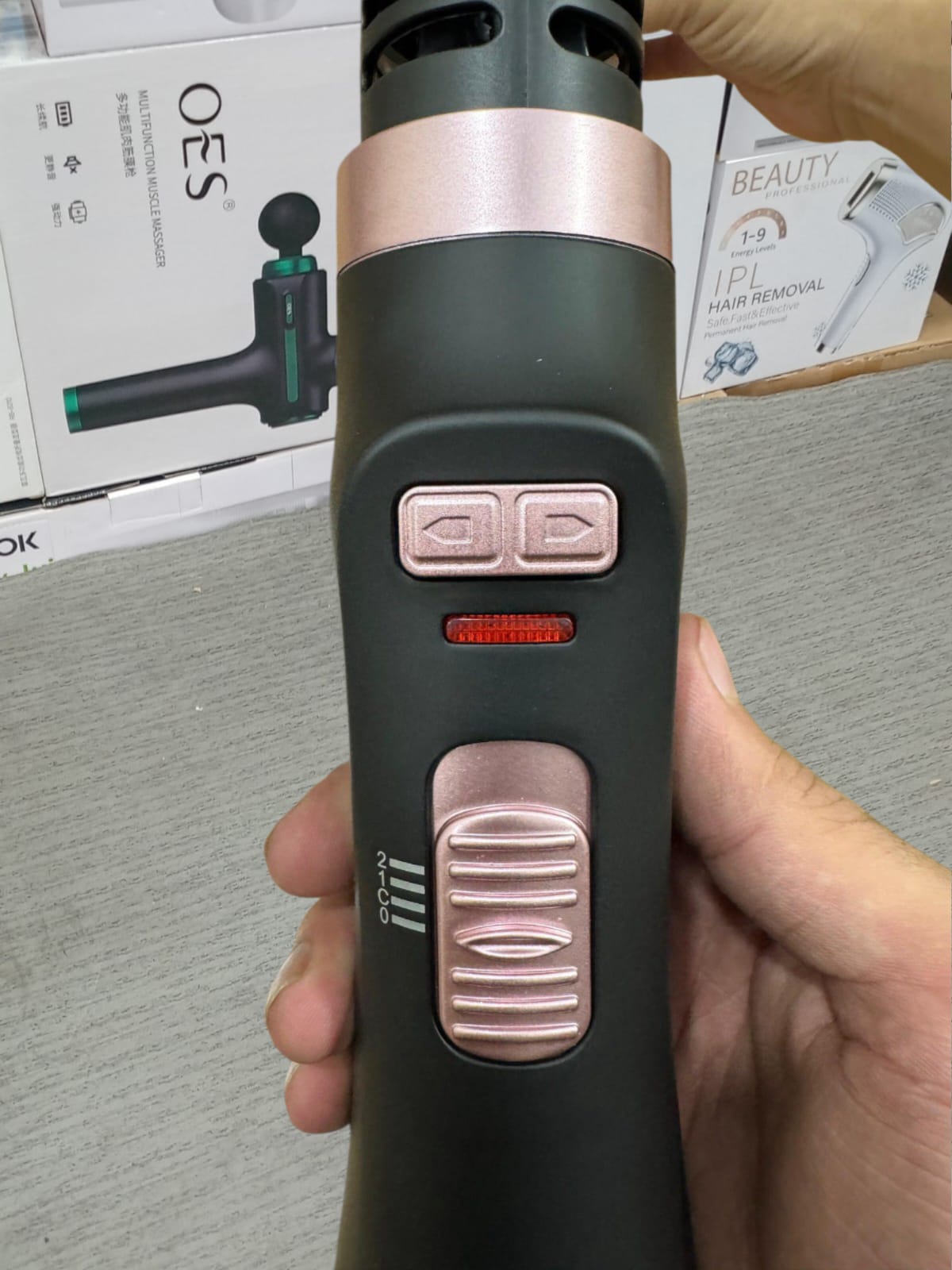 Geepas 1000W 2-in-1 Rotating Hot Air Styler GHR8600N – Blowout Brush & Hair Curler with Cool Shot