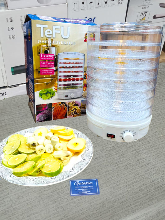 TEFU Commercial Food Dehydrator 8-Tray – 360° Even Drying Fruit & Meat Dryer
