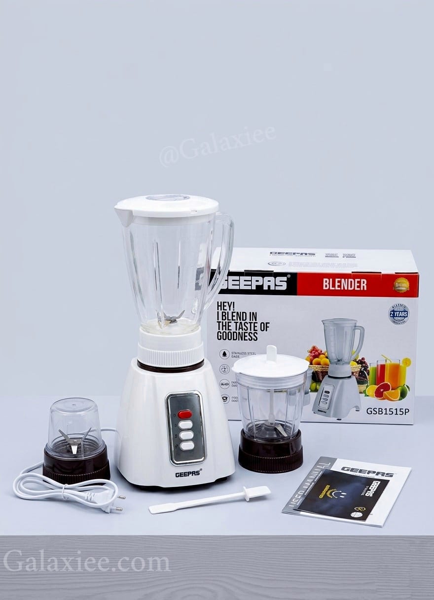 Geepas GSB1515P Blender Grinder – 400W 2-in-1 Kitchen Blender