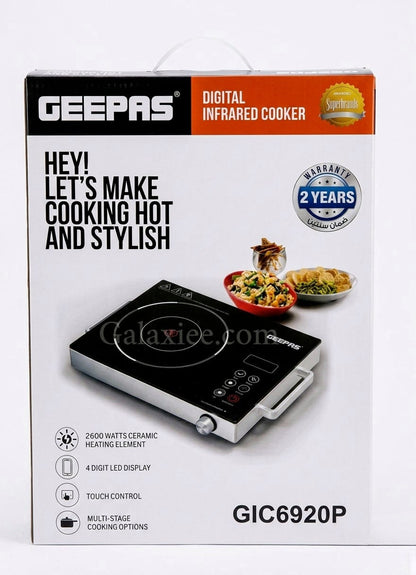 Geepas GIC6920P Infrared Cooker 2600W Touch Control | Galaxiee