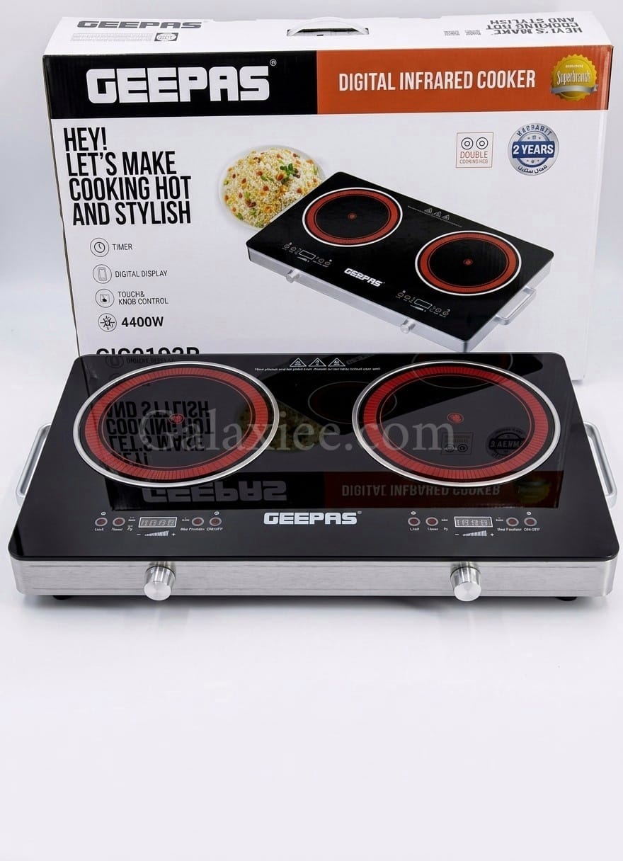 Geepas GIC6133P Double Infrared Cooker 4400W | Galaxiee