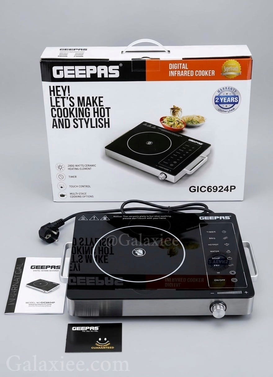 Geepas GIC6924P Infrared Cooker 2800W Digital | Galaxiee