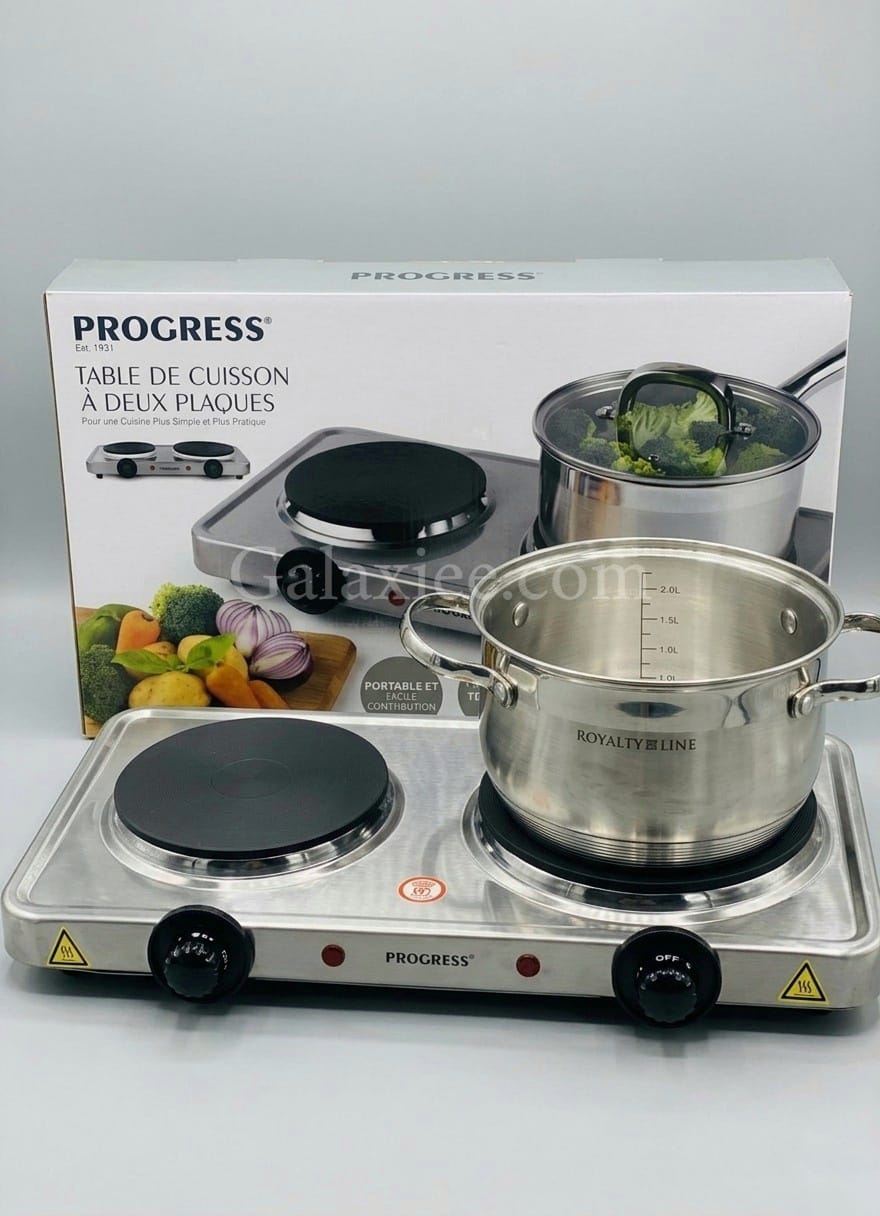 Progress UK Lot Double Electric Hot Plate 2500W | Galaxiee