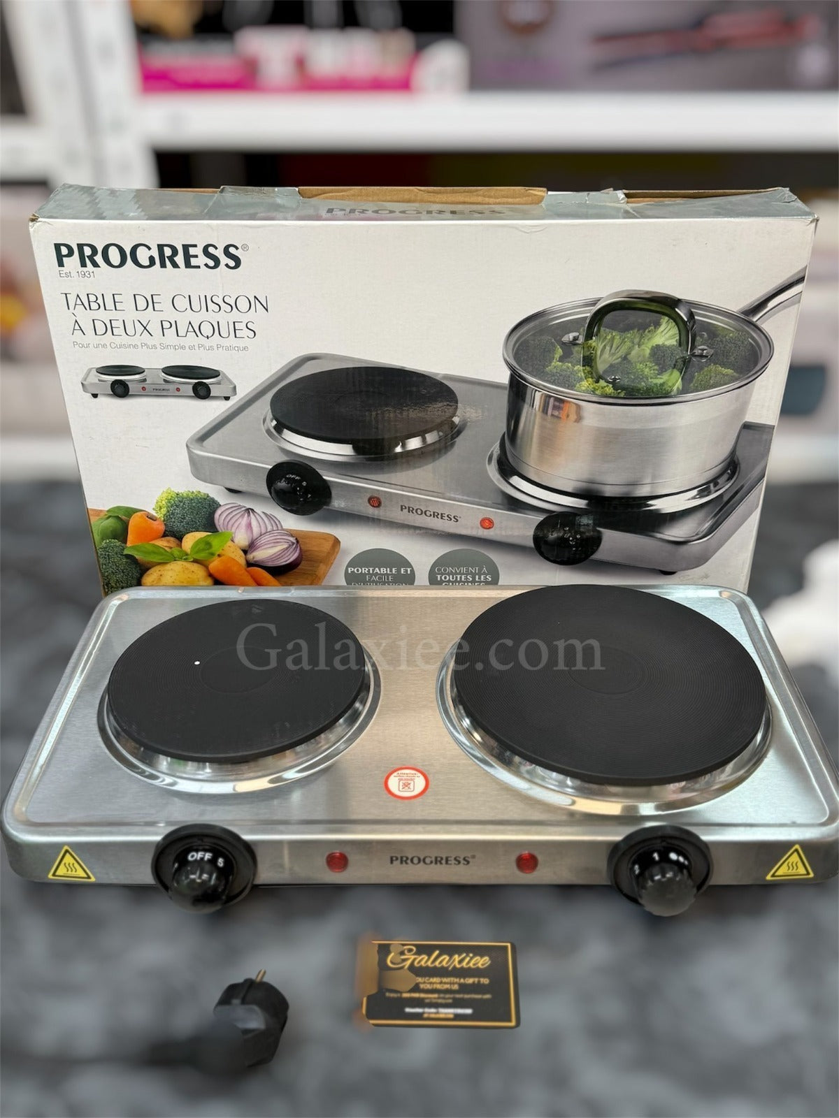 Progress UK Lot Double Electric Hot Plate 2500W | Galaxiee