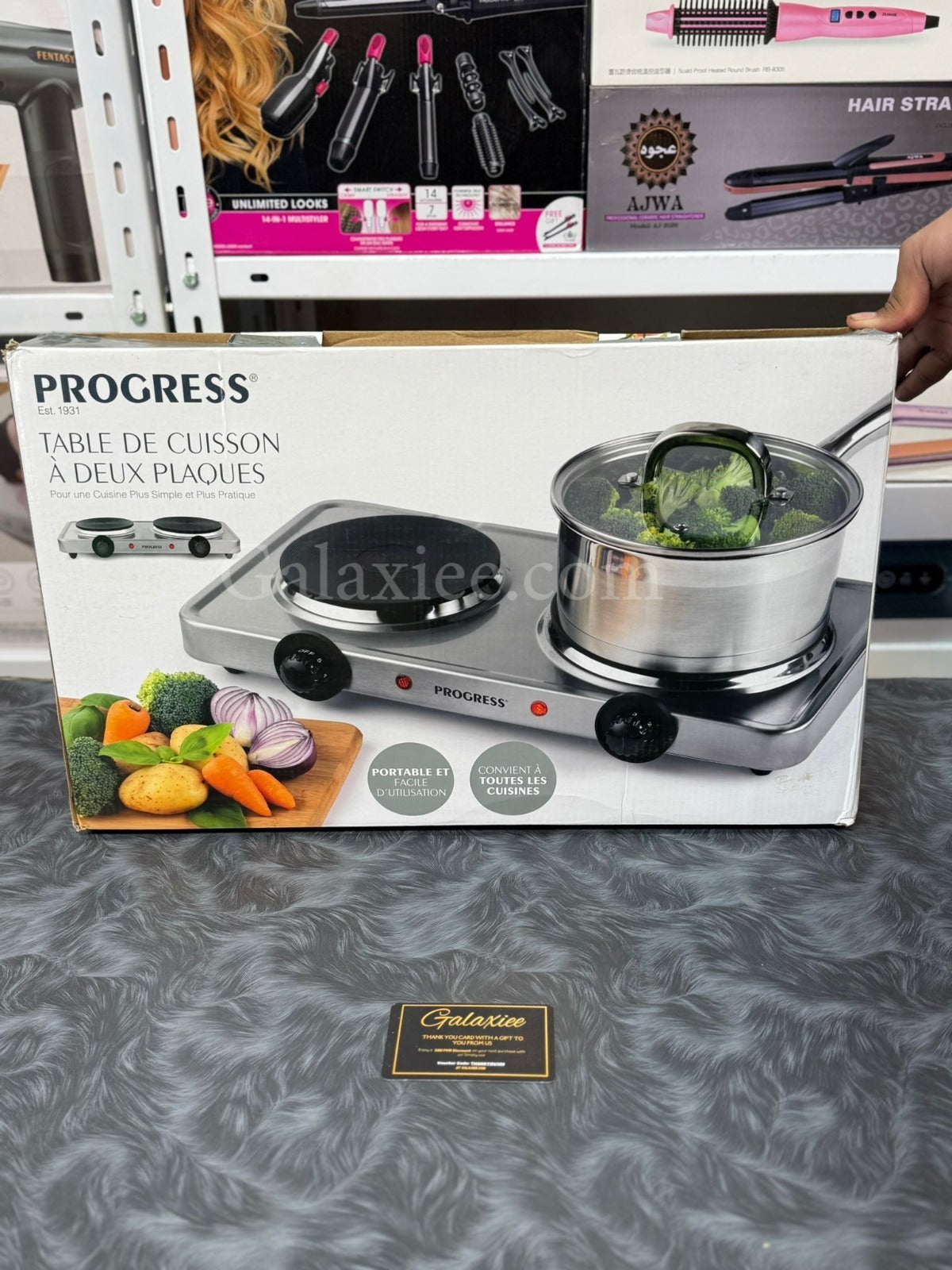 Progress UK Lot Double Electric Hot Plate 2500W | Galaxiee