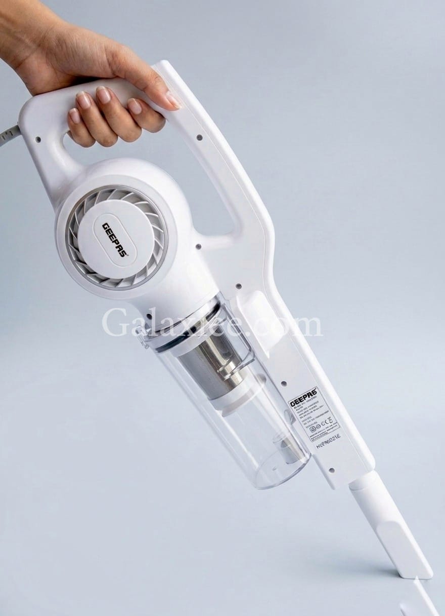 Geepas GVC2596-WT 2-in-1 Vacuum Cleaner 600W Stick Galaxiee
