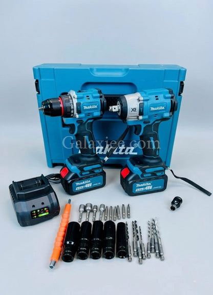 Makita 48V 2-in-1 Drill Impact Wrench Brushless Kit Galaxiee