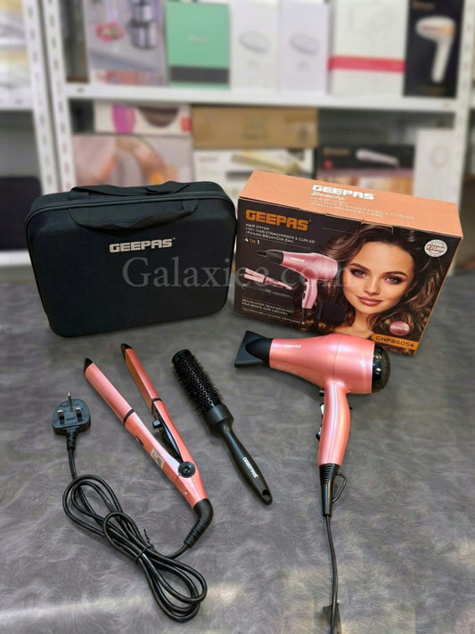 Geepas GHF86054 4-in-1 Hair Styler Dryer Straightener Kit Galaxiee