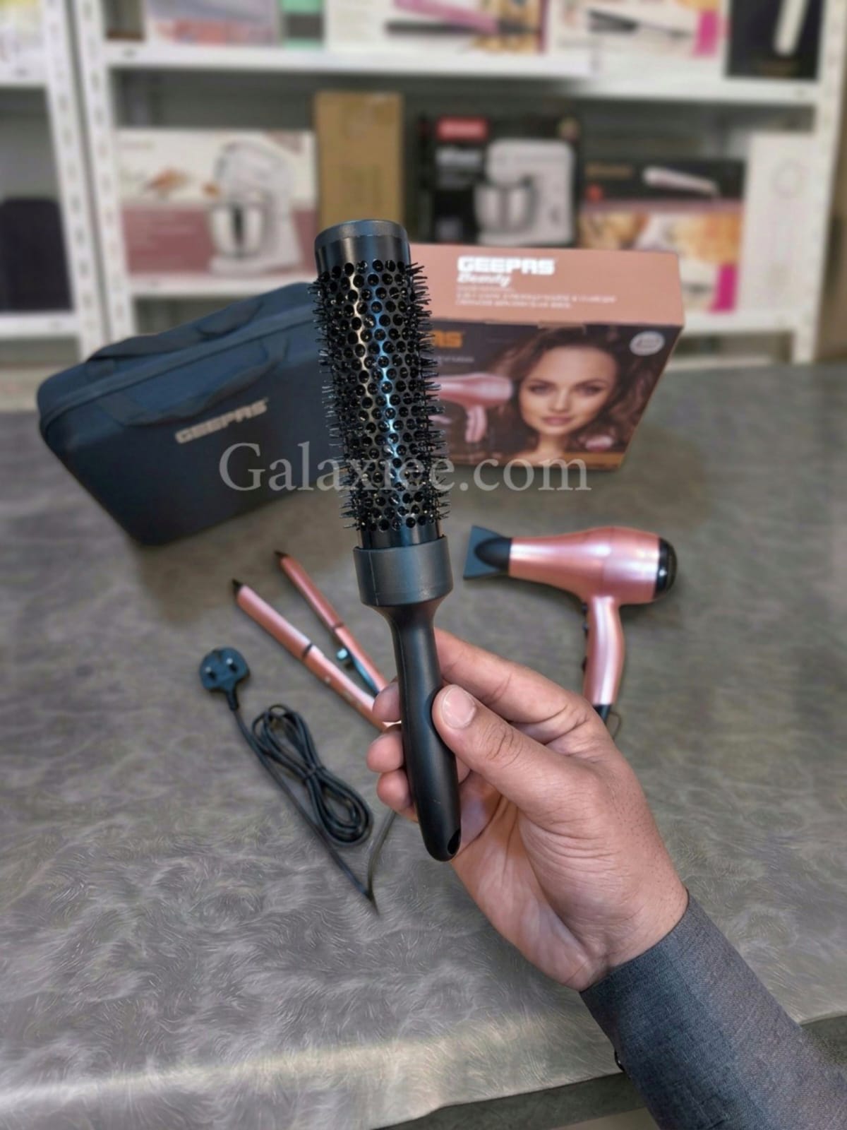 Geepas GHF86054 4-in-1 Hair Styler Dryer Straightener Kit Galaxiee