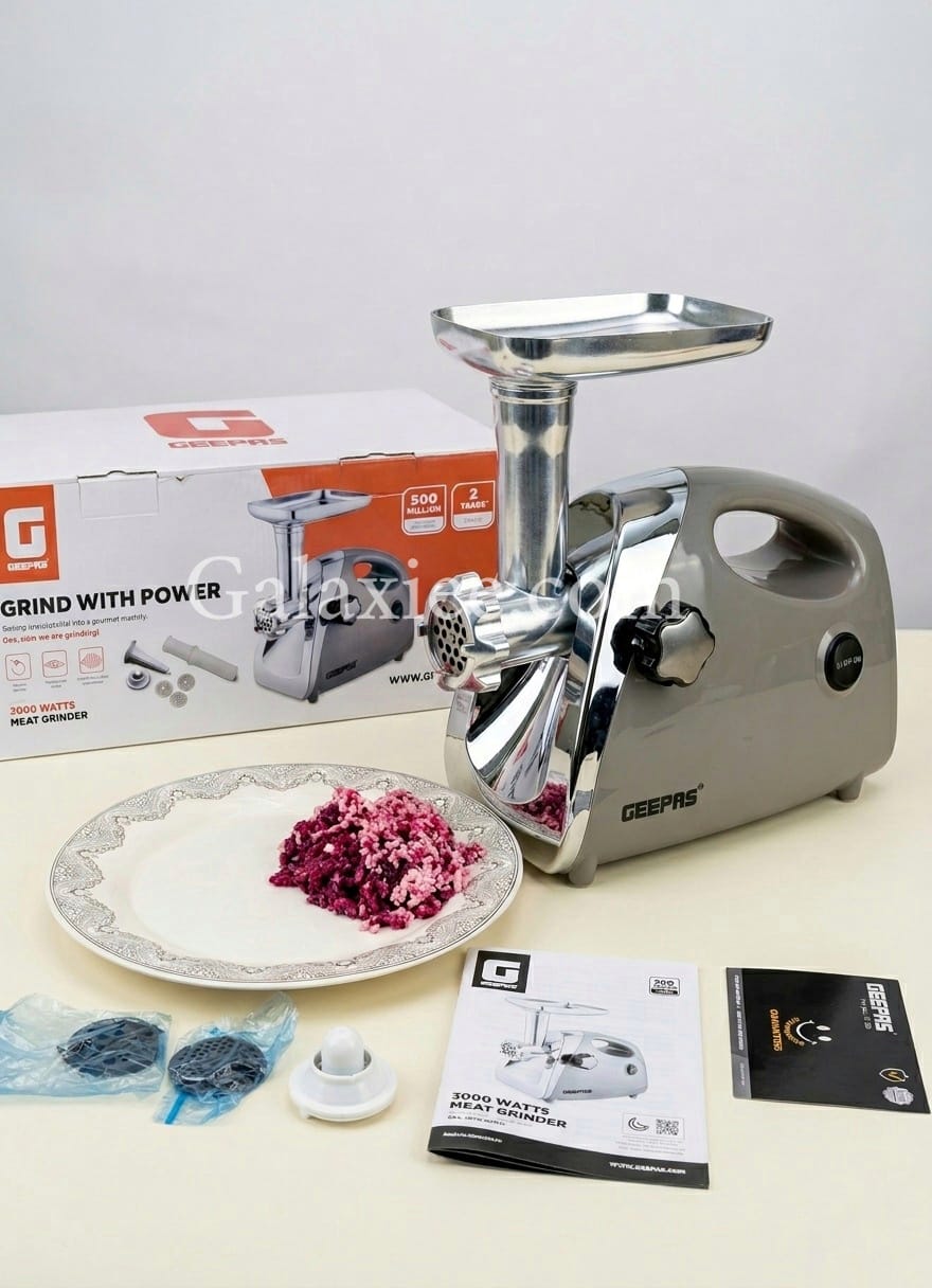 Geepas GMG42511P Meat Grinder 3000W Reverse Function Galaxiee