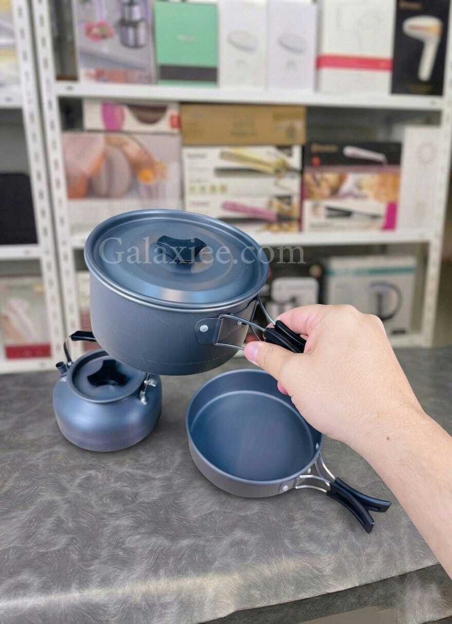 Camping 3pcs Cooking Set Portable Aluminum Cookware Galaxiee