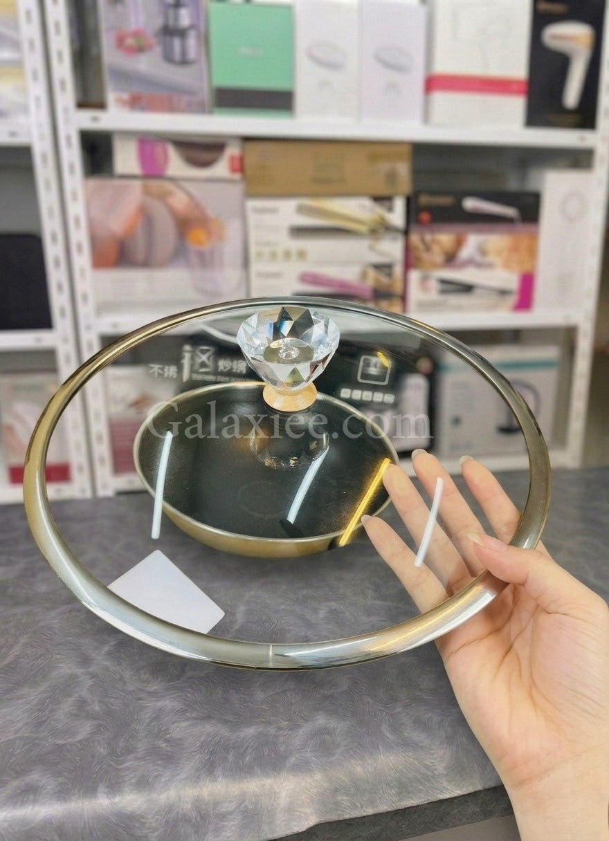 Chu Ma Er Crystal Love 34cm Stainless Steel Wok Galaxiee