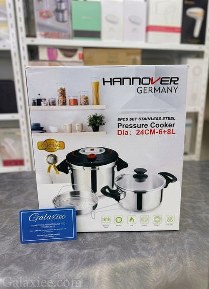 Hannover Germany 5PCS Pressure Cooker Set 6L 8L Galaxiee